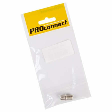 Переходник антенный, (гнездо F - гнездо F), бочка, (1шт.) (пакет) PROconnect