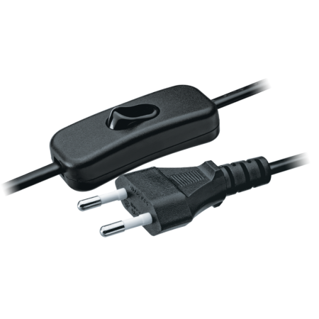 Шнур 94 668 NPS-FS-170-2x0.75-BL 1.7м с выкл. чёрный