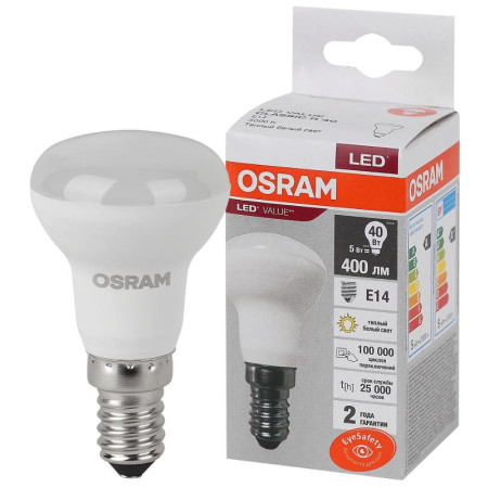 Лампа светодиодная LED Value R39 5W/830 230V E14 10X1