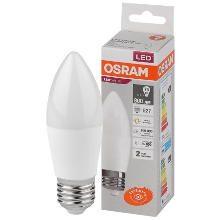 Лампа светодиодная LED Value CL- B 10W/830 230V E27 10X1