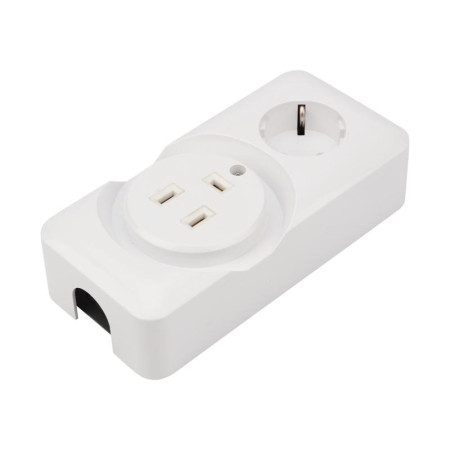 Розетка РШ/Евро двойная для электрической плиты 32 А/16 A, 250 В, 2Р+РЕ (ОУ) белая