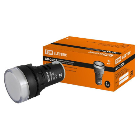 Лампа AD-22DS(LED)матрица d22мм белый 24В AC/DC