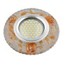 Светильник декор.встр Luciole DLS-L150 GU5.3 GLASSY/GOLD GU5.3 доп.LED подсветка 3Вт, стекл,зерк./светло-коричневый.