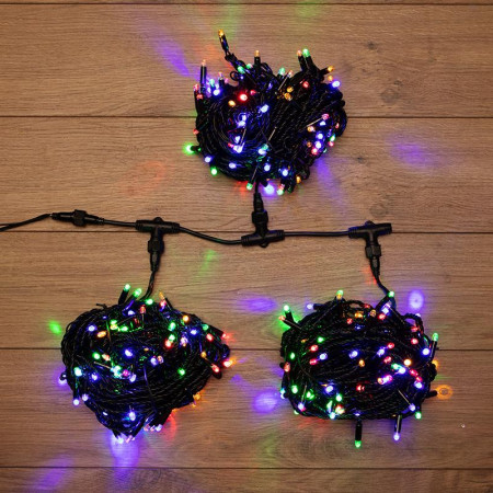 Гирлянда "LED ClipLight" 24V, 3 нити по 20 м, свечение с динамикой, цвет диодов Мульти