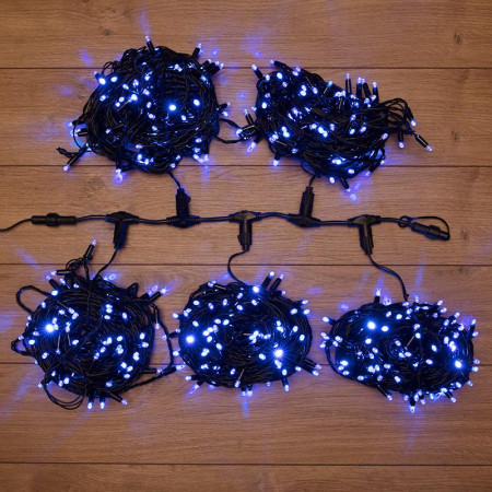 Гирлянда "LED ClipLight" 24V, 5 нитей по 20 метров, цвет диодов Синий, Flashing (Белый)