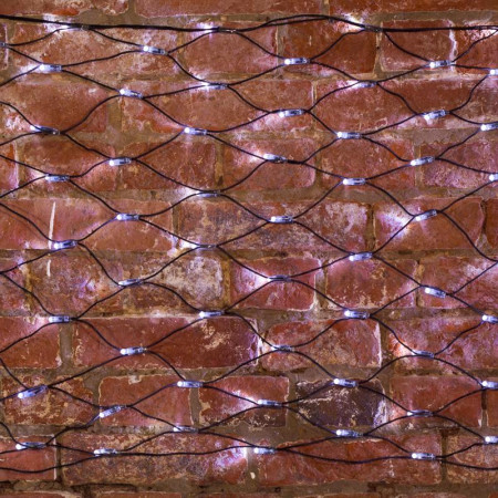 Гирлянда "Сеть" 2х0,7м, черный ПВХ, 176 LED Белые