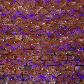 Гирлянда "Сеть" 2х1,5м, черный ПВХ, 288 LED Белые/Синие