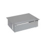 Врезной x4 розеточный блок, планка, 3x2P+E, 2xUSB з/у, алюминий, S400