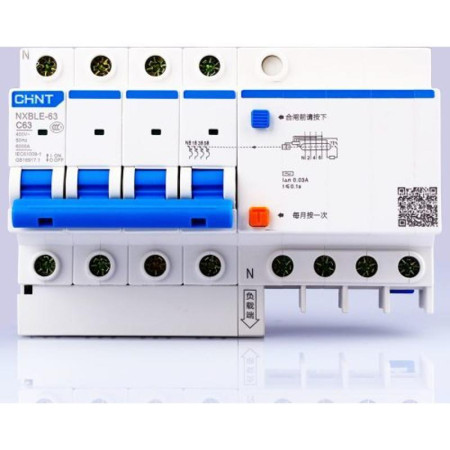 Выключатель автоматический дифференциального тока NXBLE-63 4P B40 30mA тип AC 6kA (R)