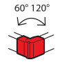 Внешний изменяемый угол - от 60° до 120° - для кабель-каналов Metra 100x50