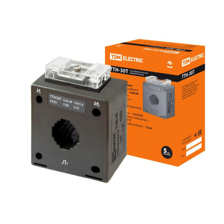 Трансформатор тока ТТН 30T/150/5- 5VA/0,5S-Р