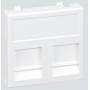 Simon Connect Адаптер на 2хRJ45 коннектора, К45, с защит.шторками, белый