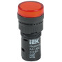 Лампа AD16DS(LED)матрица d16мм красный 230В AC