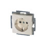ABB Basic 55 Сл. кость Розетка с/з с защитными шторками