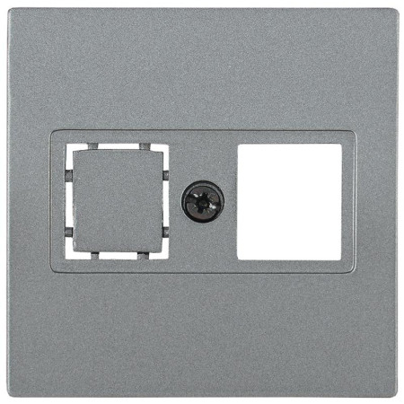 НK45-1-БА Накладка комп. RJ45 Cat5e/6 BOLERO антрацит