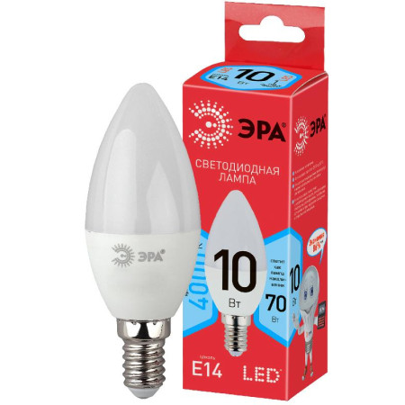 Лампа светодиодная RED LINE ECO LED B35-10W-840-E14 10Вт свеча