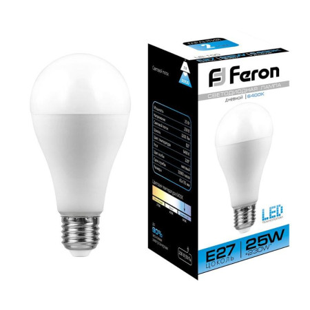 Лампа светодиодная LB-100 (25W) 230V E27 6400K A65