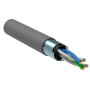 Кабель связи витая пара F/UTP, кат.5E 2х2х24AWG solid, PVC, 500м, серый