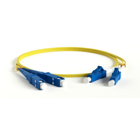 Патч-корд FC-D2-9-LC/UR-SC/UR-H-15M-LSZH-YL волоконно-оптический (шнур) SM 9/125 (OS2), LC/UPC-SC/UPC, 2.0 мм, duplex, LSZH, 15 