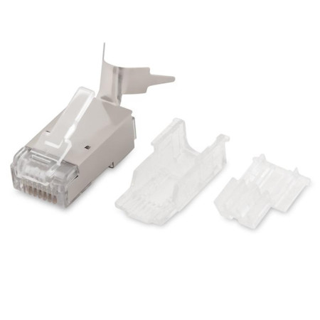 Разъем под витую пару PLUG-8P8C-UV-C6A-SH-50 RJ-45(8P8C) 10Gb кат.6A(50µ"/50м.дюй.),экр,унив.(д.одн.имног.каб),со вст.(50шт)