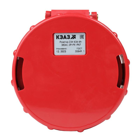 Розетка 234-63А-6h-380AC-3P+PE-IP67