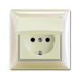 ABB Basic 55 Сл. кость Розетка с/з 16А 250В, IP44, в сборе