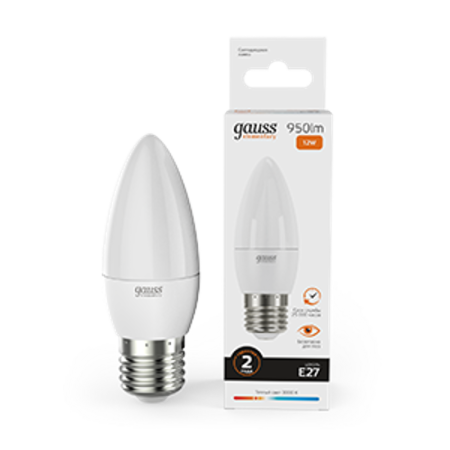 Лампа светодиодная Elementary Свеча 12W 950lm 3000K E27 LED 1/10/100
