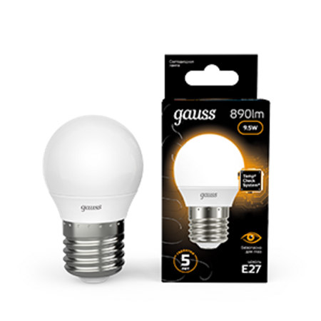 Лампа светодиодная Black LED Шар E27 9.5W 890lm 3000K