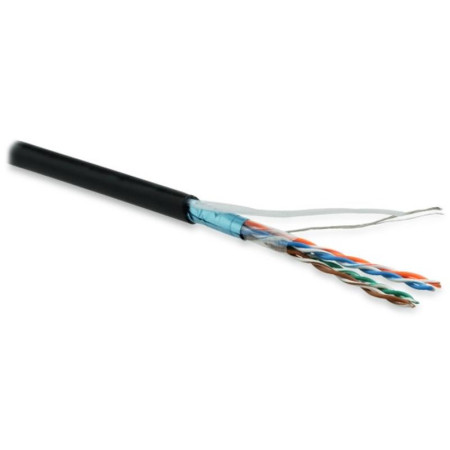 Кабель витая пара FUTP4-C5E-P26-IN-LSZH-BK-100 (100м)эк.F/UTP,к.5e,4п.(26AWG),мног.(patch),эк.-ф.,LSZH,нг(С)-HF,–20°C–+75°C,черн