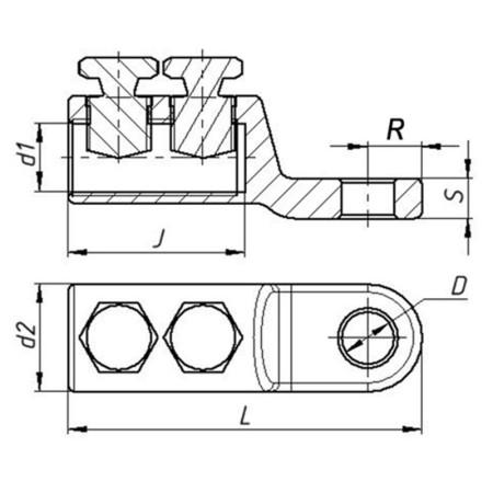 Наконечник болтовой 2НБ-1-100 (25-50)