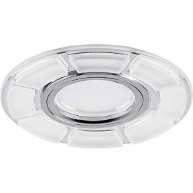 Светильник встраиваемый с LED подсветкой CD993 потолочный MR16 G5.3 белый матовый, хром