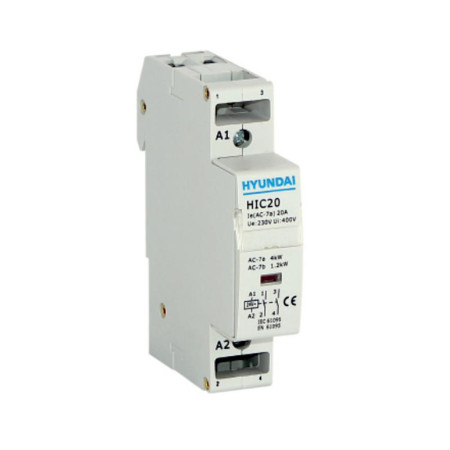 Контактор модульный магнитный HIC20 11NS X230 20А 4 кВт АС1/400VAC 1NO+1NC 50Hz 230V