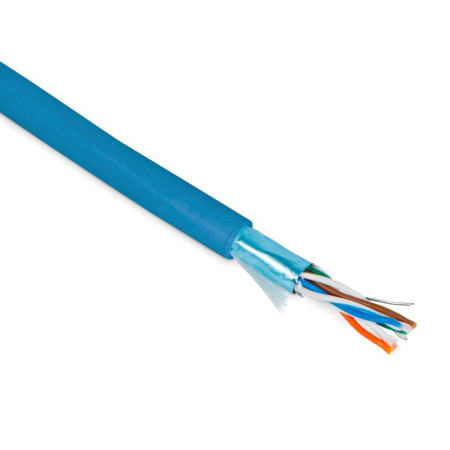 FUTP4-C5E-P26-IN-PVC-BL-100 (100 м) Кабель витая пара, экранир. F/UTP, категории 5e, 4 пары(26 AWG), многожил. (patch), PVC