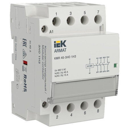 ARMAT Контактор модульный KMR 40А 24В AC/DC 3НО 1НЗ