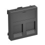 Корпус компьютерной розетки Modul45 тип PA (прямой) 45x45 мм (черный) (DTG-2PA SWGR1)