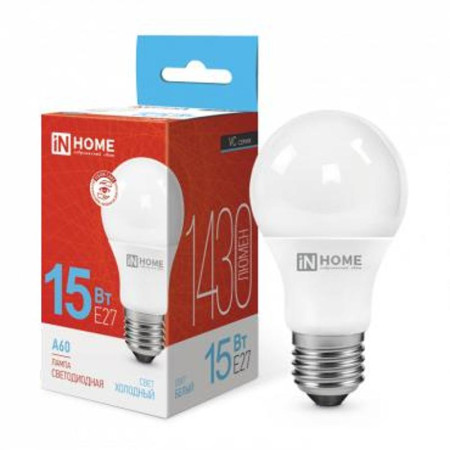 Лампа светодиодная LED-A60-VC 15Вт 230В Е27 6500К 1350Лм