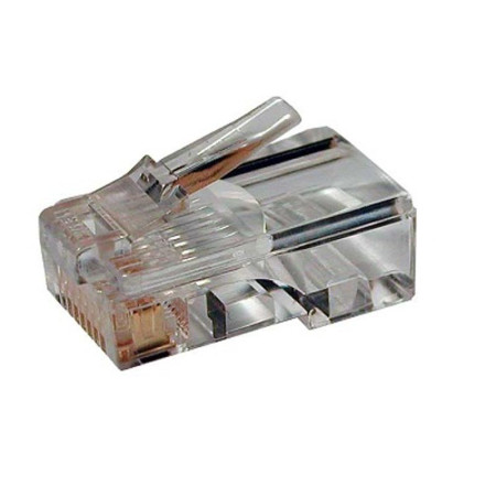 Разъем под витую пару PLUG-8P8C-U-C3-100 RJ-45(8P8C) кат.3 (6 µ"/ 6м.дюй.),универсальный (д. одн. и многож. каб.) (100 шт)
