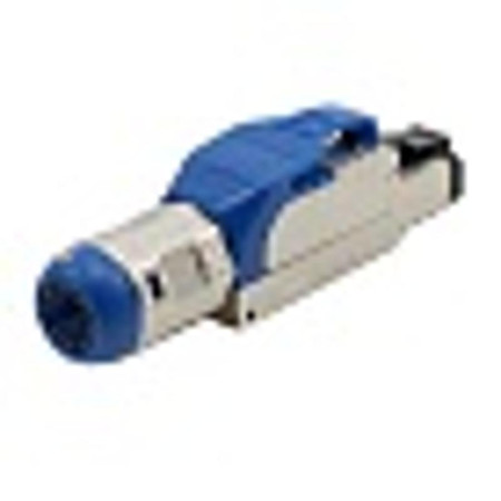 PLUE-8P8C-S-C8-SH-BL Разъем полевой оконцовки RJ-45 (8P8C) под витую пару, для одножильного кабеля, toolless, категория 8, экран