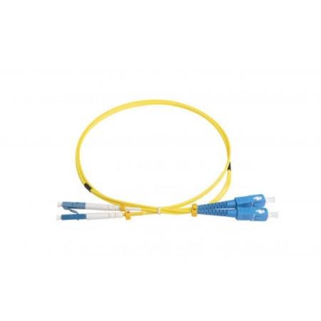 FC-D2-9-LC/UR-SC/AR-H-0.5M-LSZH-YL Патч-корд волоконно-оптич. (шнур) SM 9/125 (OS2), LC/UPC-SC/APC, 2.0 мм, duplex, LSZH, 0.5 м