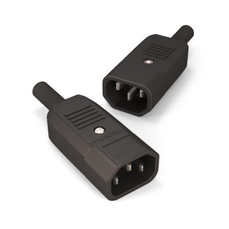 Разъем для кабеля питания Hyperline IEC 60320 С14 (220В, 10А)
