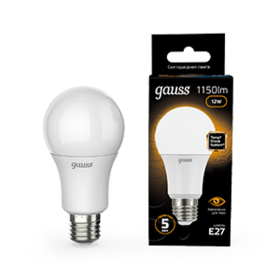 Лампа светодиодная LED 12Вт E27 220В 2700К A60 шар