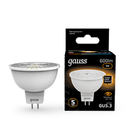 Лампа светодиодная LED 7Вт GU5.3 220В 2700К MR16
