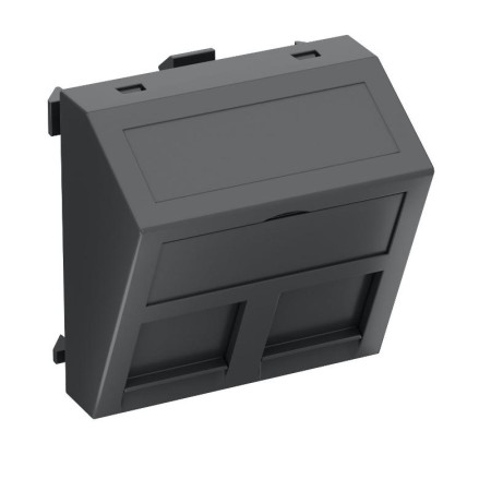 Корпус компьютерной розетки Modul45 тип OBO (наклонный) 45x45 мм (черный) (DTS-2RM SWGR1)