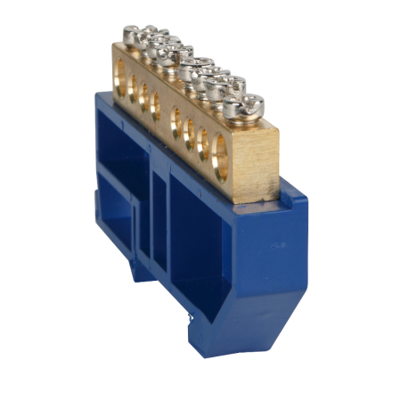 Шина нулевая с изолятором OptiKit  BB-D-N-DIN-14-8х12 синий