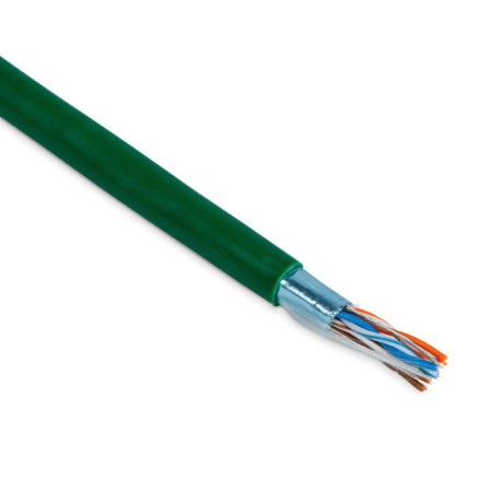FUTP4-C5E-P26-IN-PVC-GN-100 (100 м) Кабель витая пара, экранир. F/UTP, категории 5e, 4 пары(26 AWG), многожил. (patch), PVC