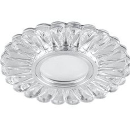 Светильник точечный встраиваемый под лампу, с LED подсветкой CD902 15LED*2835 SMD 4000K, MR16 50W G5.3, белый, хром