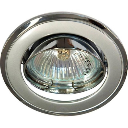 Светильник точечный встраиваемый под лампу 301T-MR16 50W G5.3 серый-хром/ Pearl Chrome-Chrome