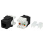 KJ8-8P8C-C5e-180-BK Вставка Keystone Jack RJ-45(8P8C), категория 5e, тип 180 градусов, черная