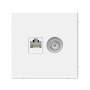 ArtGallery Белый Розетка двойная TV + компьютерная RJ45, кат. 5Е