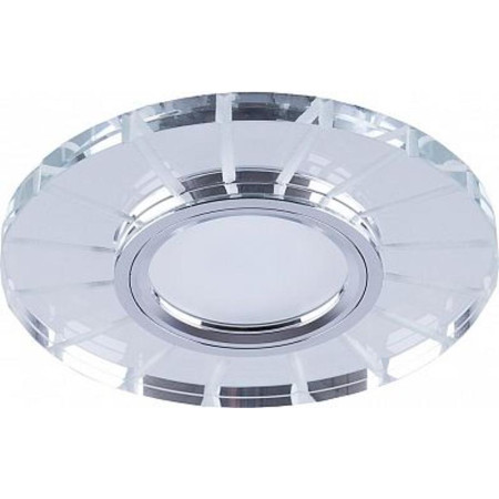 Светильник точечный встраиваемый под лампу, с подсветкой CD982 15LED*2835 SMD 4000K, MR16 50W G5.3, "круг",  хром (он же BS-CD98